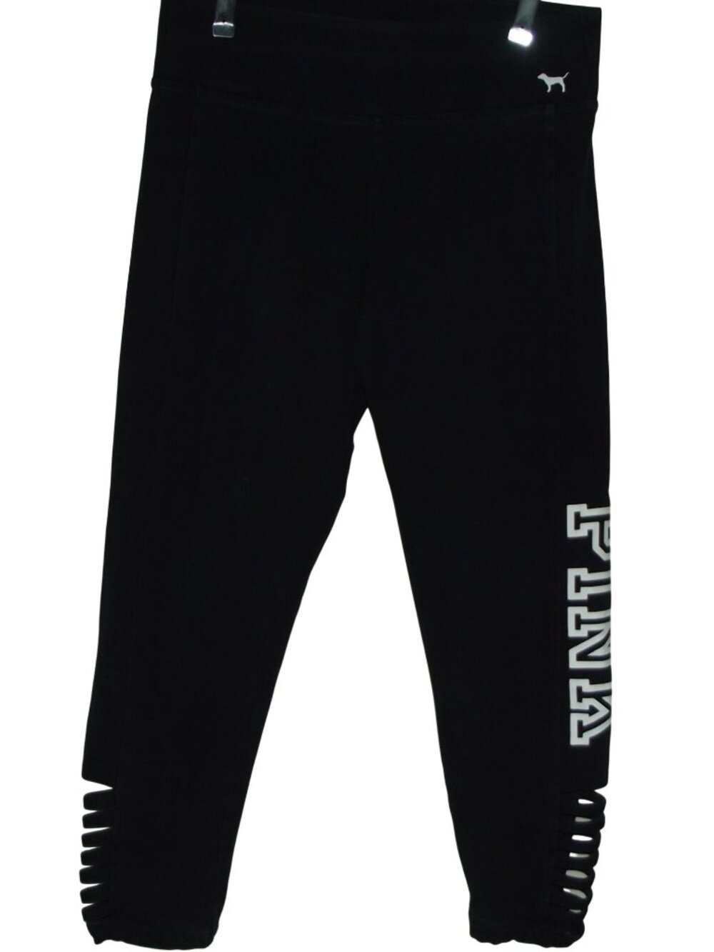Victoria's Secret PINK Crop Yoga Pants Womens Size Medium Black White